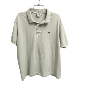 Lacoste Mens Polo Size 9 4X Green Short Sleeve Cotton Pique Classic Preppy